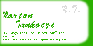 marton tankoczi business card